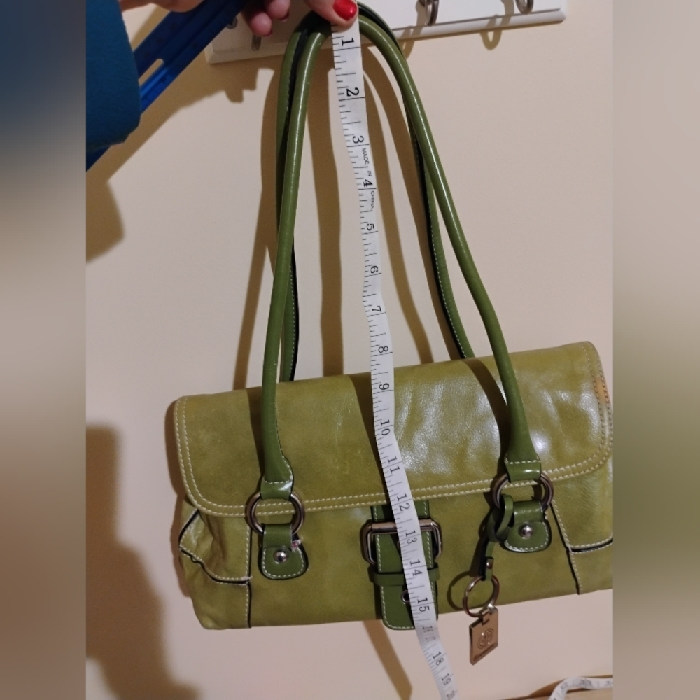 Green GIANI BERNINI Distressed Leather Shoulder Bag - Picture 4 of 14